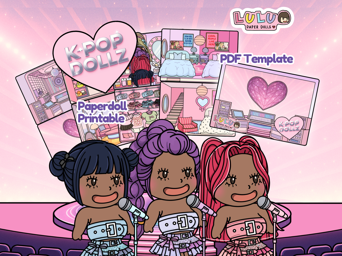 KPop Dollz Printable Template (Digital PDF Only)
