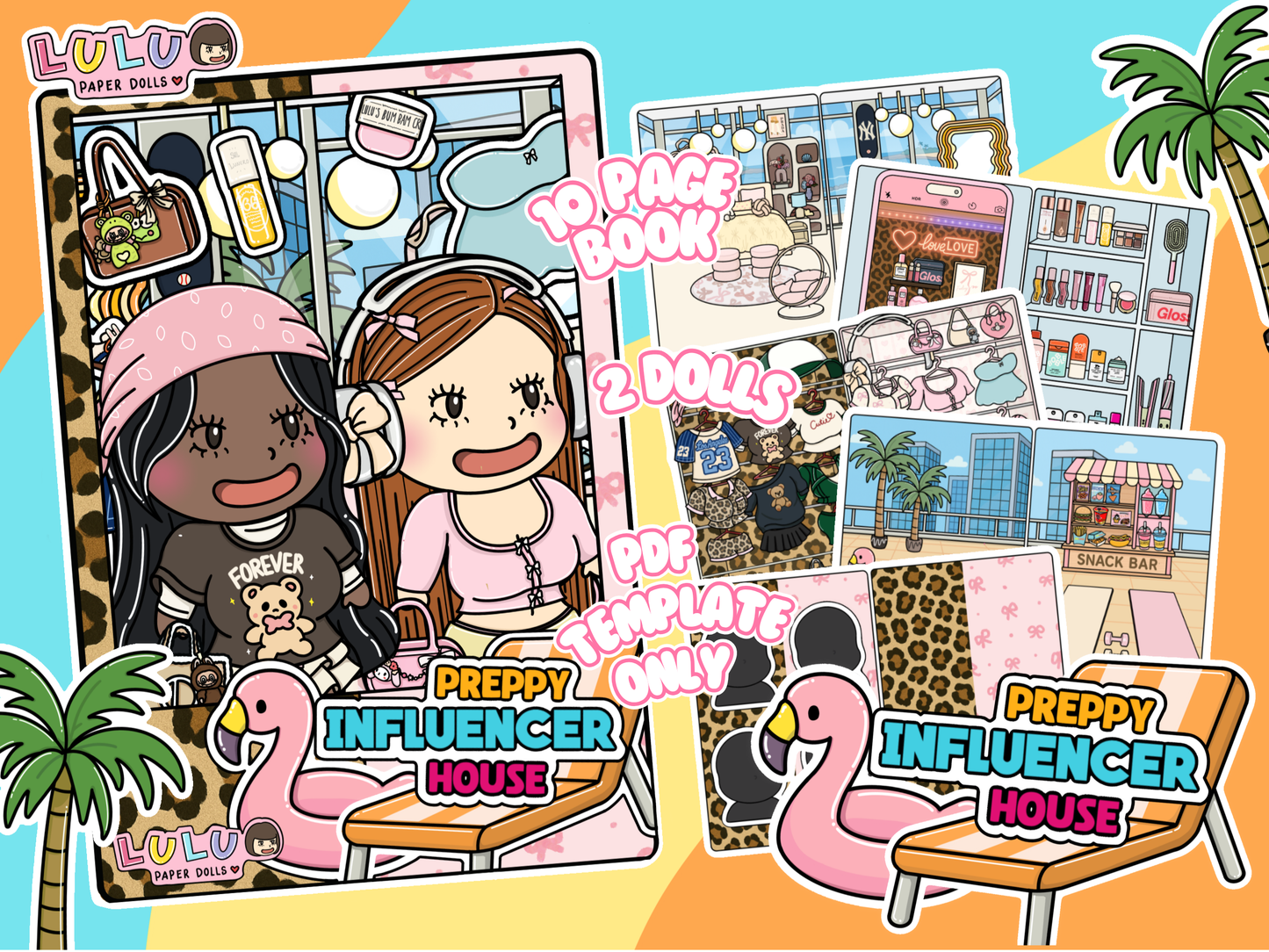 Influencer House Printable Template (Digital PDF Only)