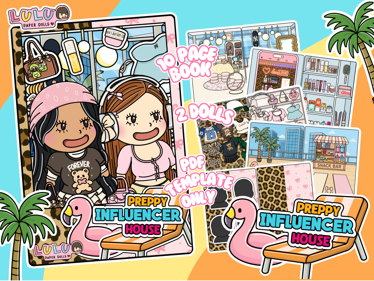 Influencer House Printable Template (Digital PDF Only)
