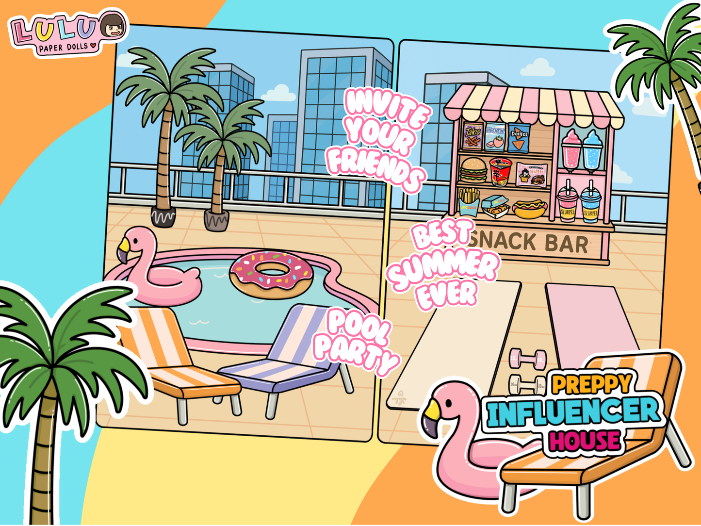 Influencer House Printable Template (Digital PDF Only)