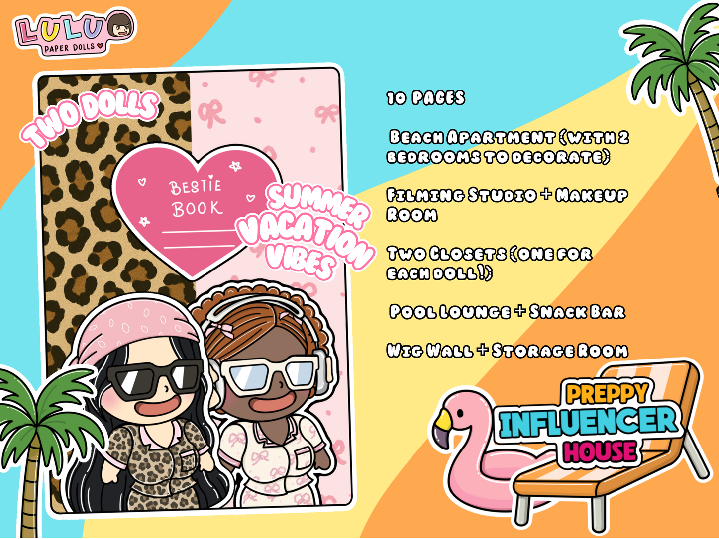 Influencer House Printable Template (Digital PDF Only)