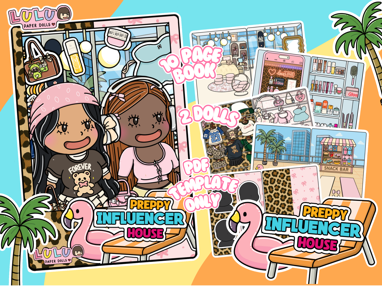 Influencer House Printable Template (Digital PDF Only)