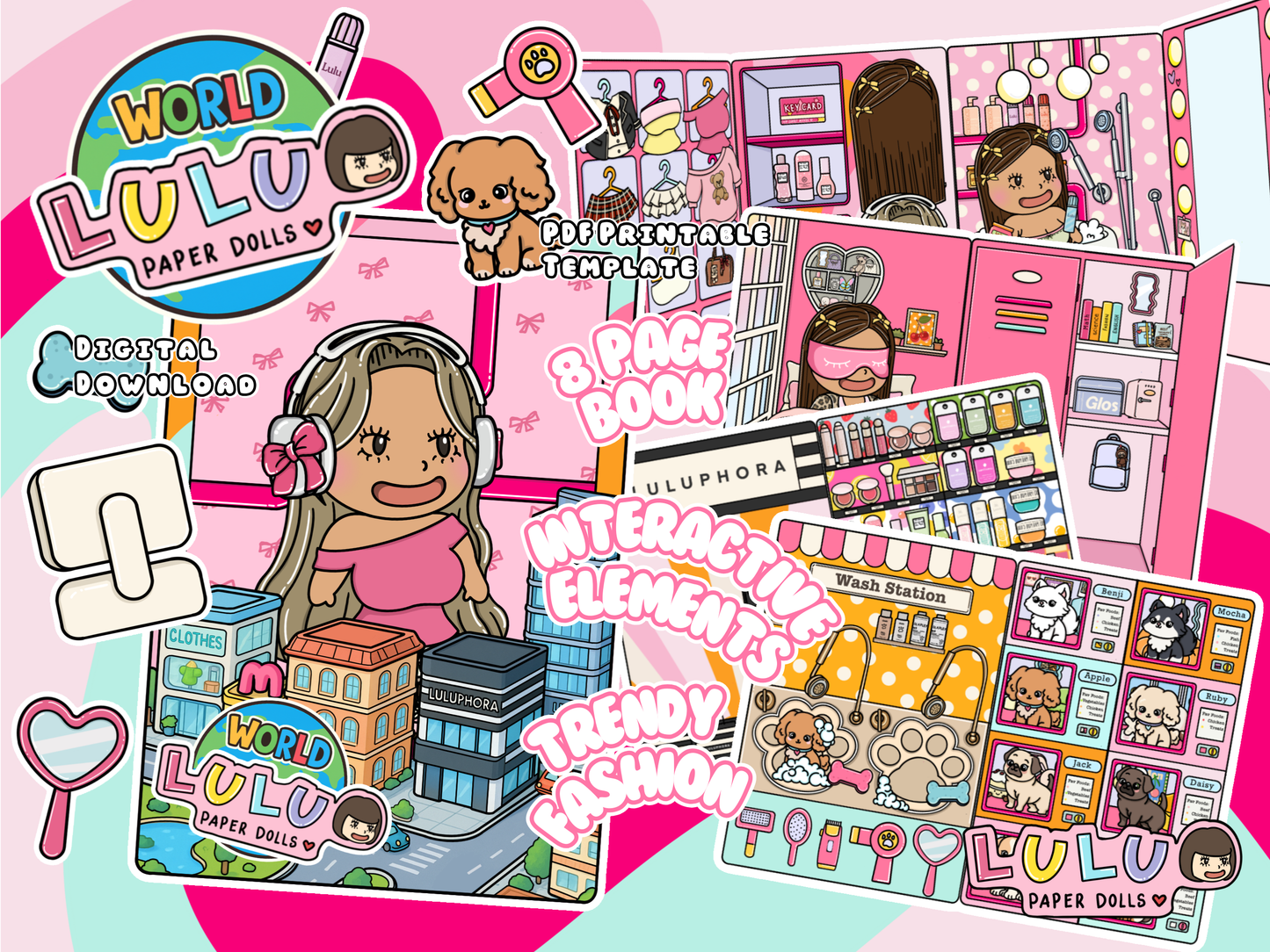 Lulu's World Printable Template (Digital PDF Only)