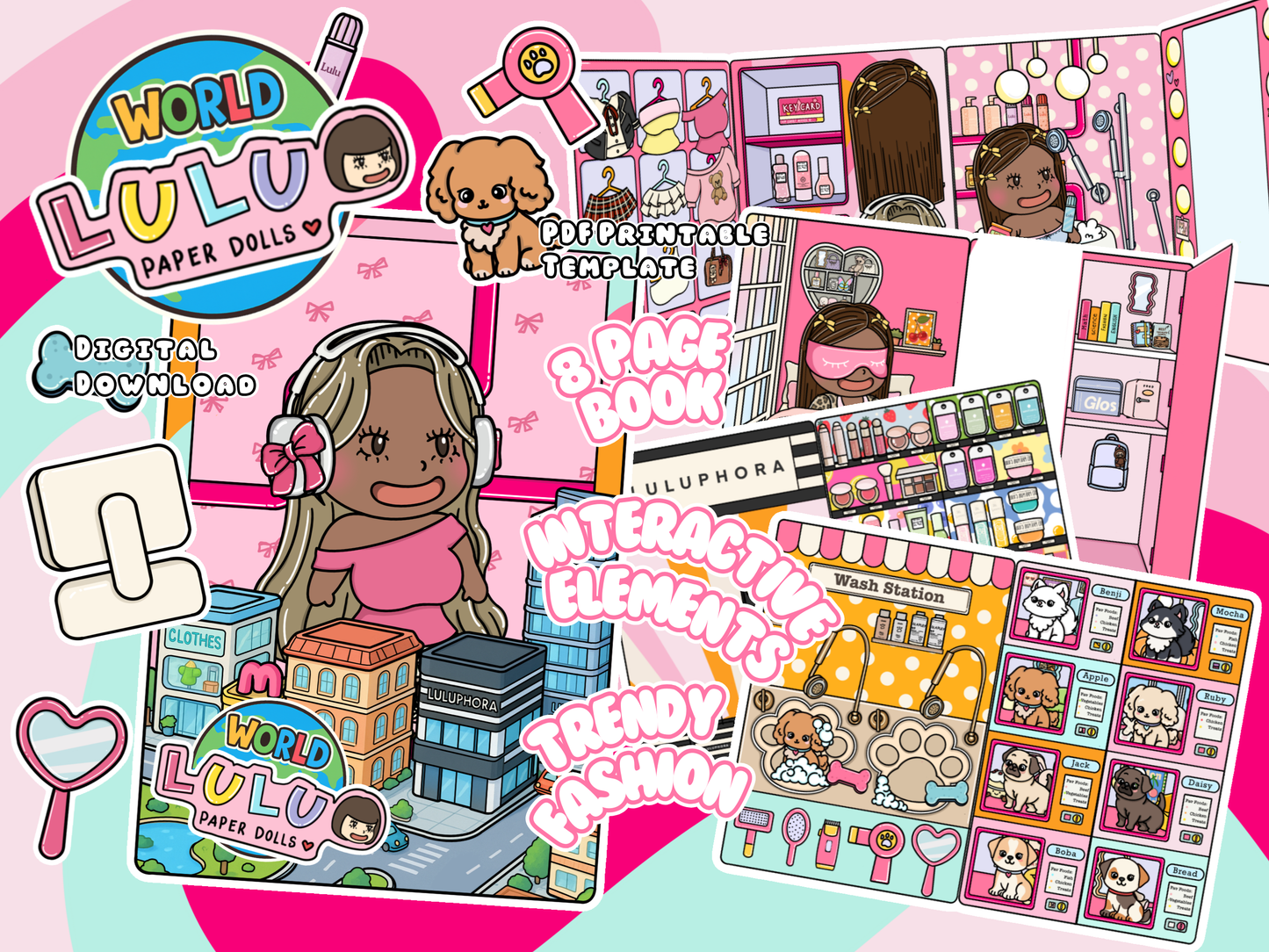 Lulu's World Printable Template (Digital PDF Only)