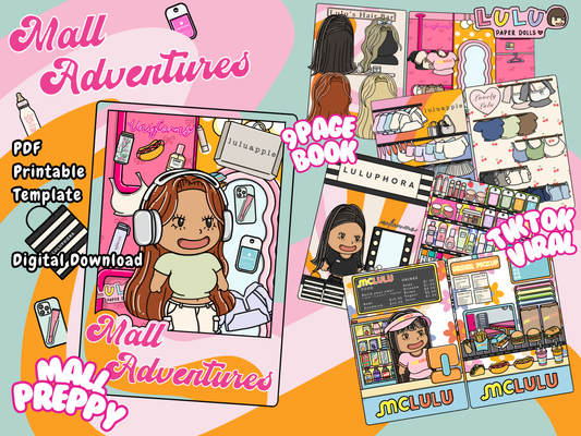 Mall Adventures Printable Template (Digital PDF only)