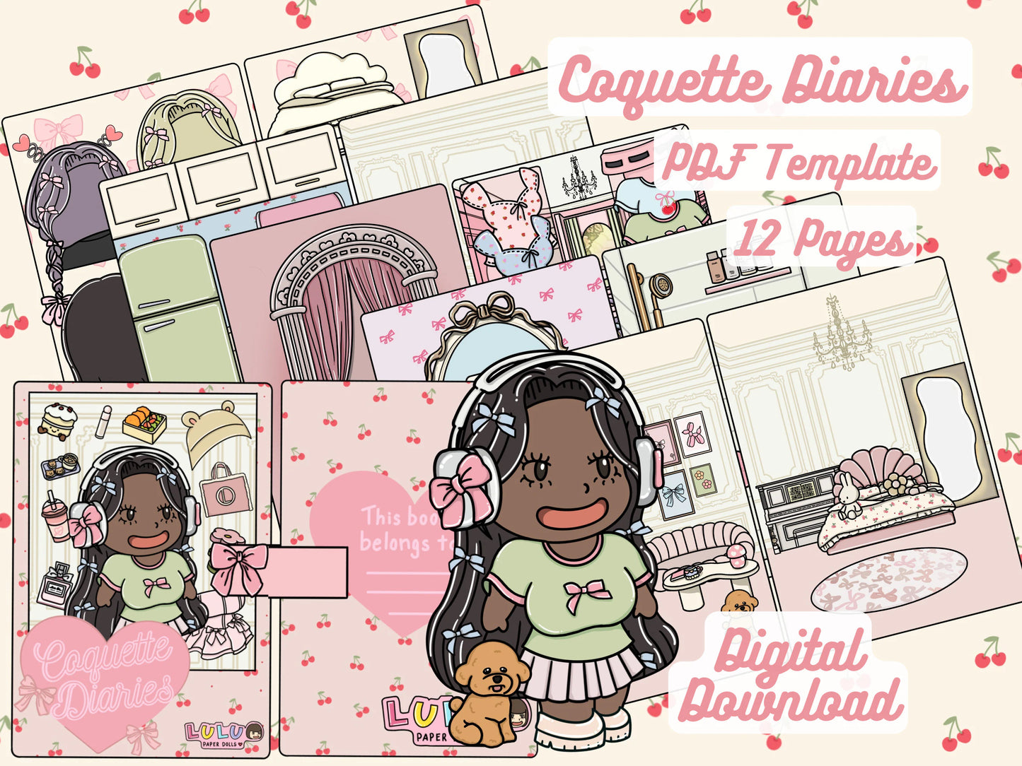 Coquette Diaries Printable Template (Digital PDF only)