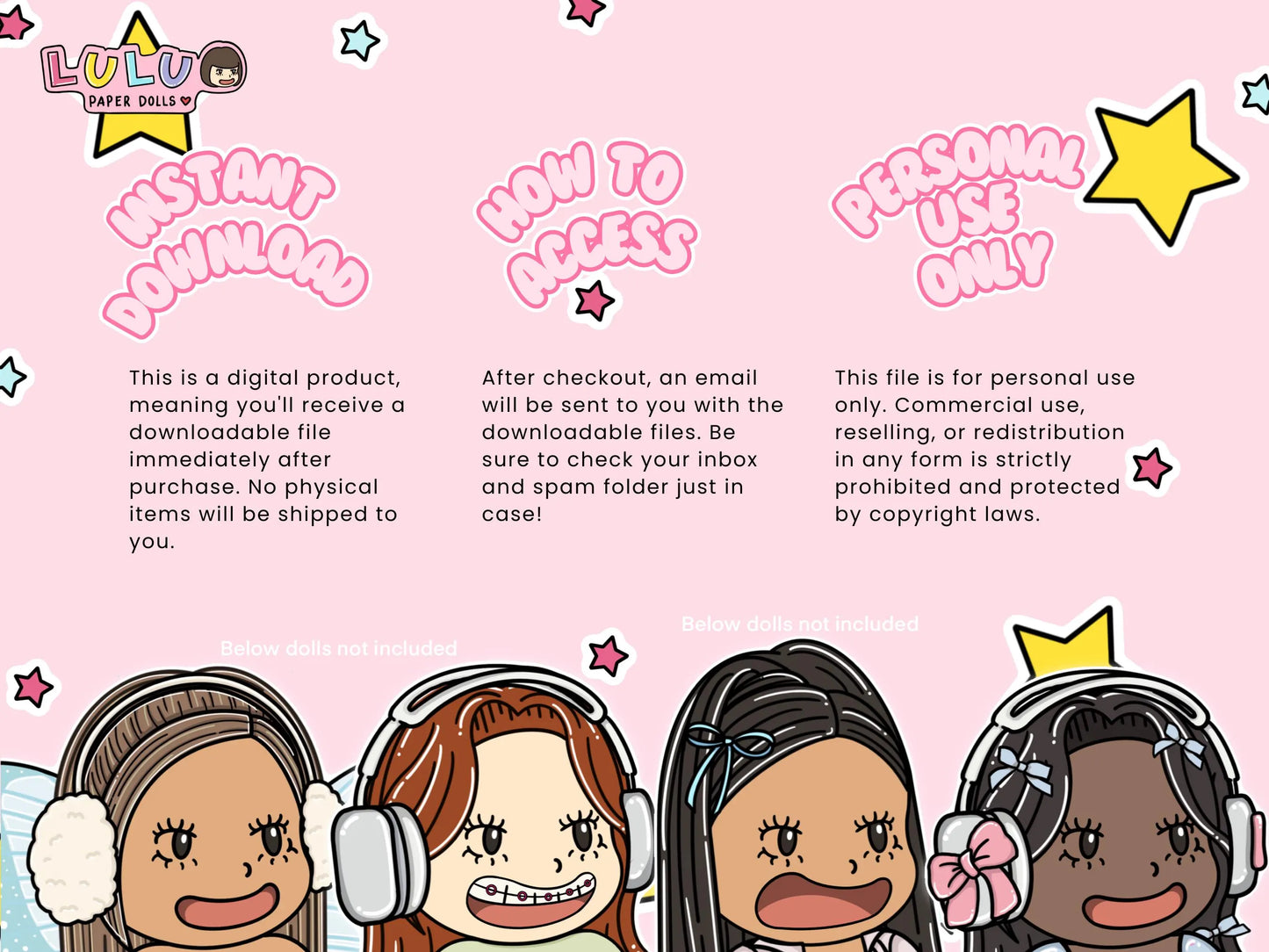 KPop Dollz Printable Template (Digital PDF Only)