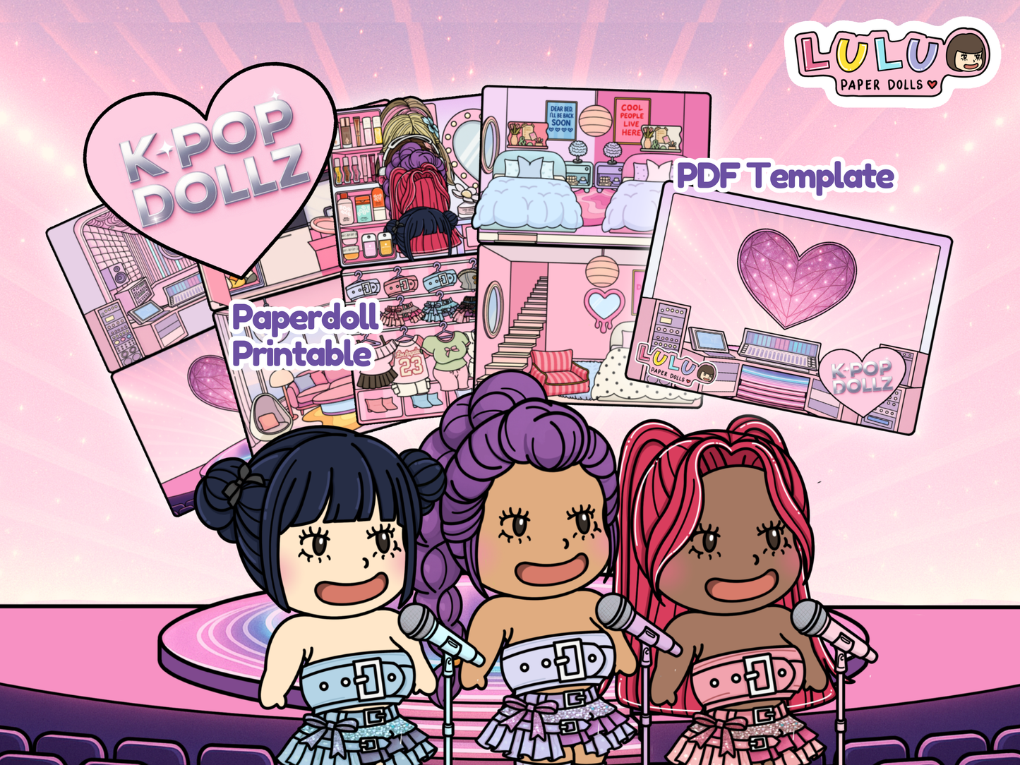 KPop Dollz Printable Template (Digital PDF Only)