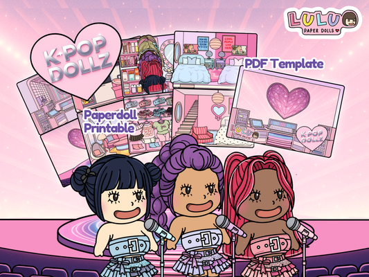 KPop Dollz Printable Template (Digital PDF Only)