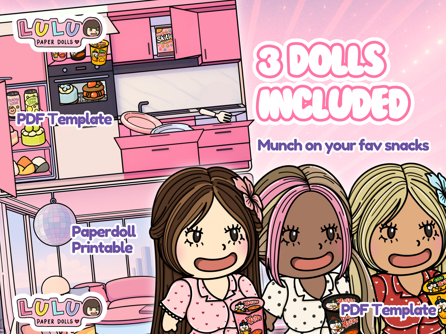 KPop Dollz Printable Template (Digital PDF Only)
