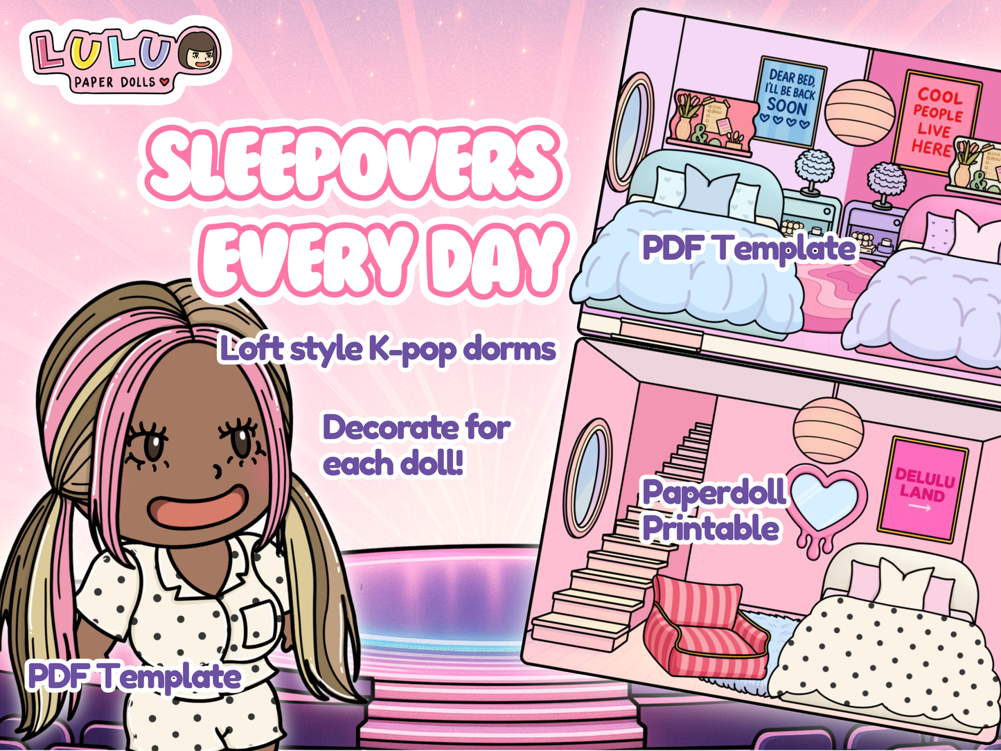 KPop Dollz Printable Template (Digital PDF Only)