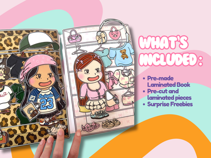 CUSTOM Handmade Paperdoll Book