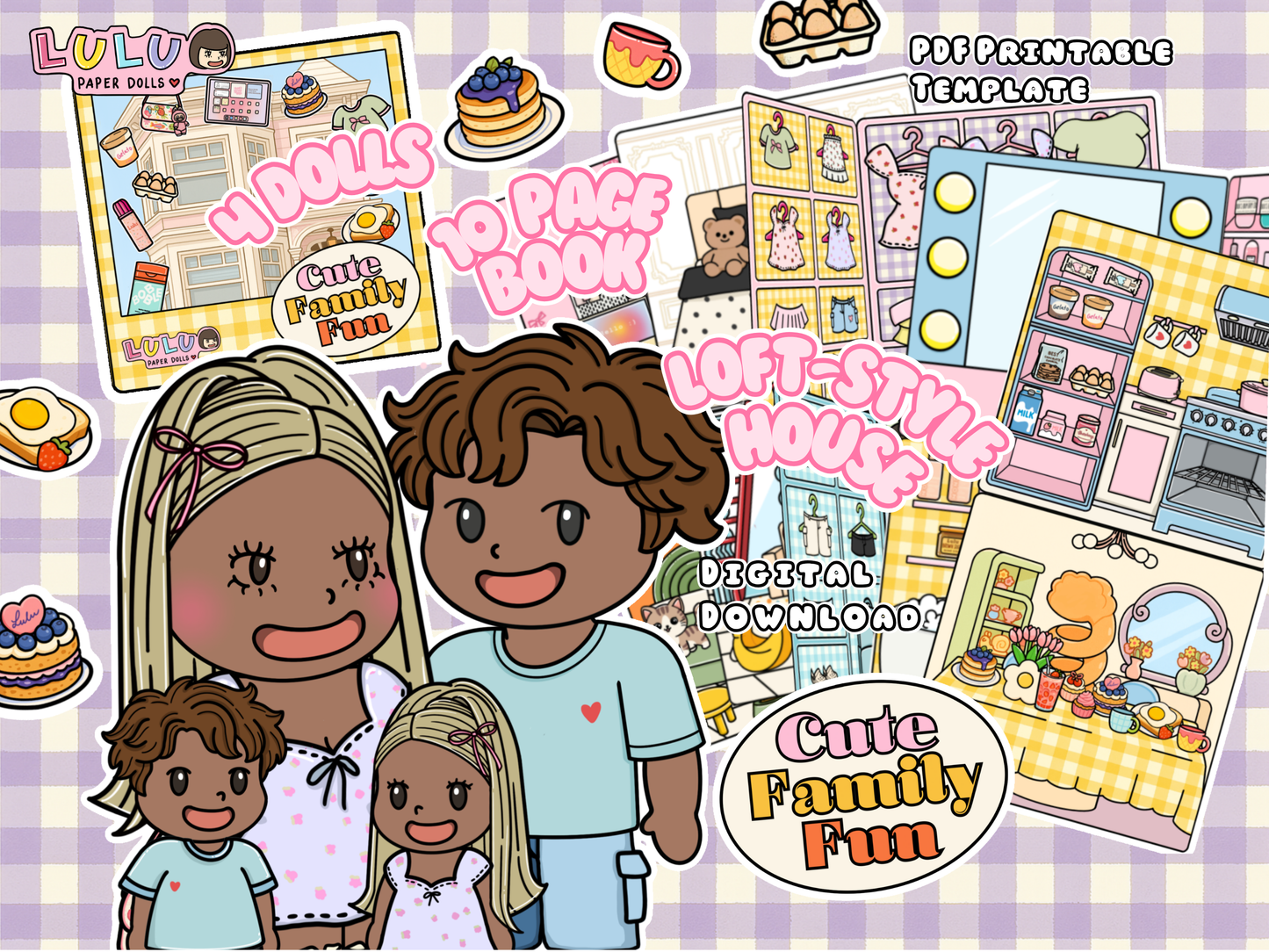 Family House Printable Template (Digital PDF Only)