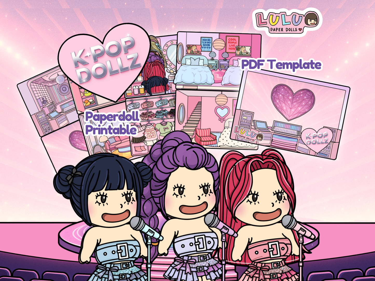 KPop Dollz Printable Template (Digital PDF Only)