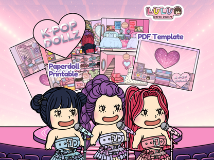 KPop Dollz Printable Template (Digital PDF Only)