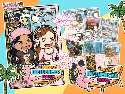 Influencer House Printable Template (Digital PDF Only)