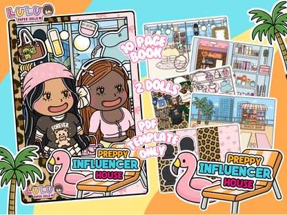 Influencer House Printable Template (Digital PDF Only)