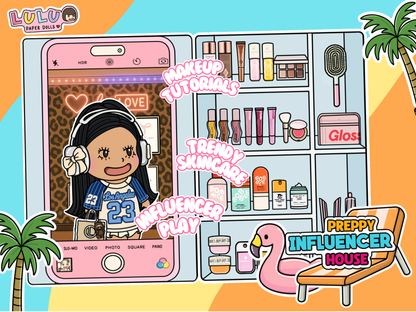 Influencer House Printable Template (Digital PDF Only)
