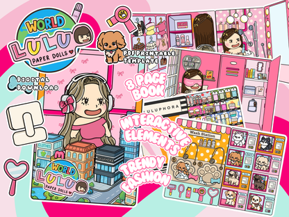 Lulu's World  Printable Template (Digital PDF Only)