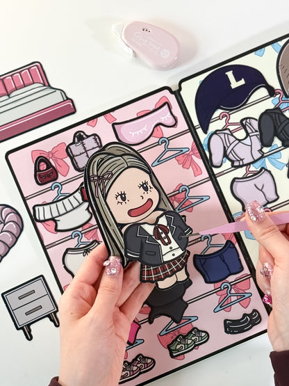 That Girl Aesthetic: Paper Doll Book Kit (Premade Book)