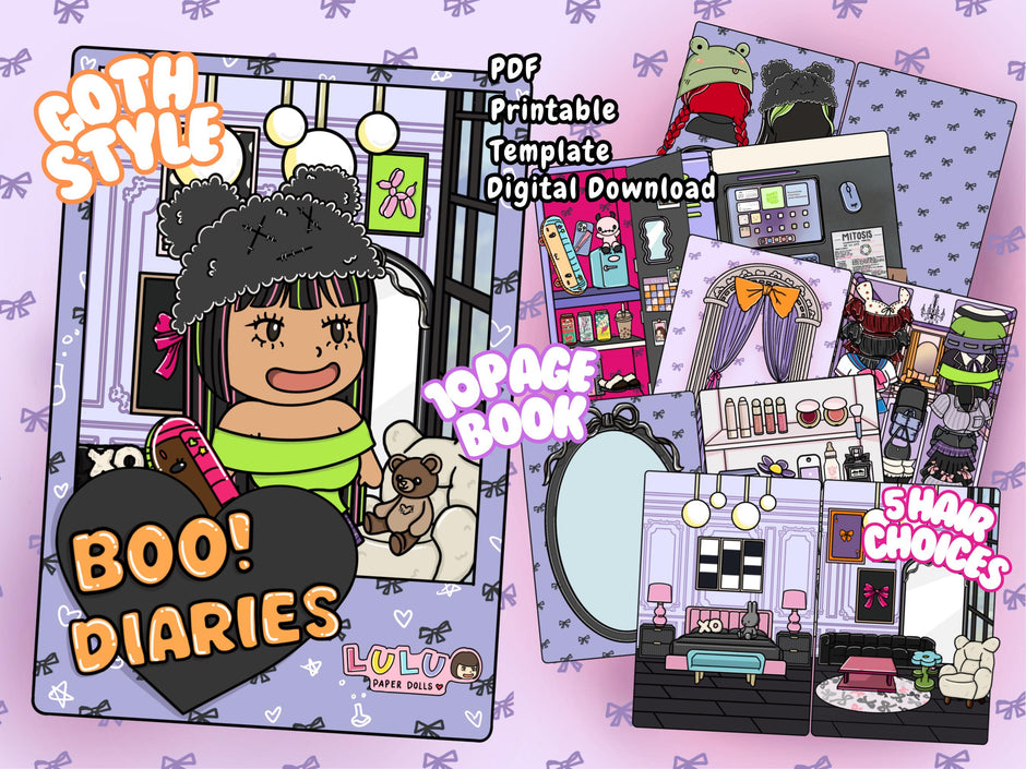 Lulu Paper Dolls – Cute Printable Dollhouse Books &amp; DIY Crafts Girls